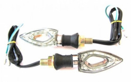 указатели поворота светодиодные (пара) MINI-S-LED-8 универсальные (гибкая ножка)