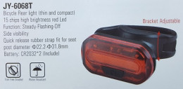 фонарь задний бренд  "VORON" JY-6068T, 15 LED RED высокой яркости, 2 режима работы