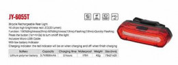 фонарь задний бренд "VORON" JY-6055T, 16 LED RED 30 люмен ,USB зарядка, 4 режима работы