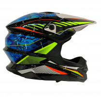 шлем кроссовый JK-803 SOLANO (White/yellow/blue graphic) (61-62 XL) VORON HELMETS