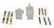 разъем электрический 6 х контактный (6 pin)