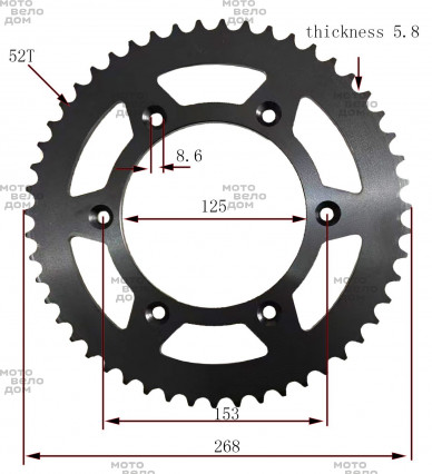 звезда ведомая JTR210.52